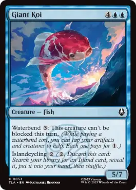 [053]【EN】【FOIL】巨大鯉/Giant Koi【TLA】[C][青]