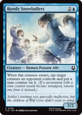 [068]【EN】【FOIL】盛り上がる雪玉投げ/Rowdy Snowballers【TLA】[C][青]