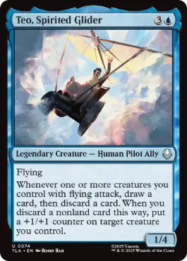 [074]【EN】【FOIL】元気なグライダー乗り、テオ/Teo, Spirited Glider【TLA】[U][青]