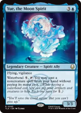 [083]【EN】【FOIL】月の精霊、ユエ/Yue, the Moon Spirit【TLA】[R][青]