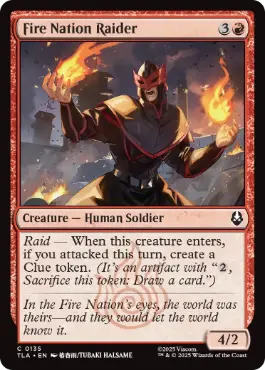 [135]【EN】【FOIL】火の国の侵略部隊/Fire Nation Raider【TLA】[C][赤]