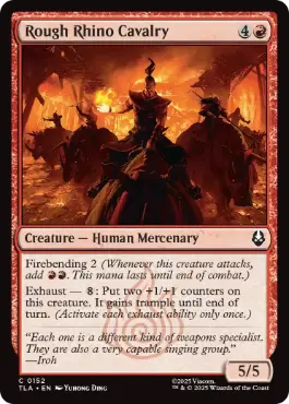 [152]【EN】荒サイ騎兵隊/Rough Rhino Cavalry【TLA】[C][赤]