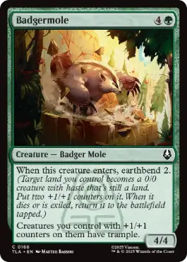 [166]【EN】【FOIL】アナグマモグラ/Badgermole【TLA】[C][緑]
