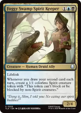 [222]【EN】【FOIL】霧の沼地の精霊守/Foggy Swamp Spirit Keeper【TLA】[U][多色]