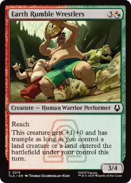 [218]【EN】【FOIL】土の武道会の武道家たち/Earth Rumble Wrestlers【TLA】[C][多色]