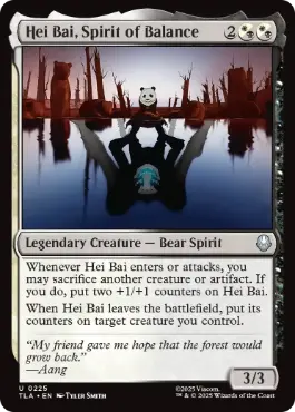 [225]【EN】【FOIL】均衡の精霊、ヘイバイ/Hei Bai, Spirit of Balance【TLA】[U][多色]