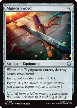 [258]【EN】【FOIL】隕鉄剣/Meteor Sword【TLA】[U][茶]