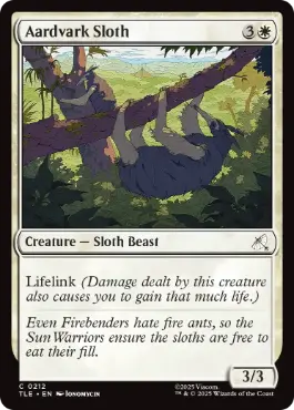 [212]【EN】ツチブタナマケモノ/Aardvark Sloth【TLE】[C][白]