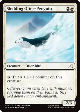 [273]【EN】滑るカワウソペンギン/Sledding Otter-Penguin【TLE】[C][白]