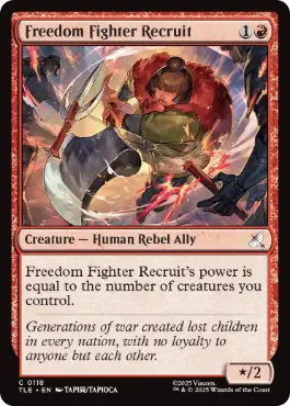 [118]【EN】自由の闘士の補充兵/Freedom Fighter Recruit【TLE】[C][赤]