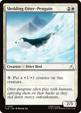 [218]【EN】【FOIL】滑るカワウソペンギン/Sledding Otter-Penguin【TLE】[C][白]