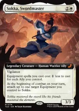 [174]【EN】【FOIL】■拡張アート■剣豪、サカ/Sokka, Swordmaster【TLE】[M][白]