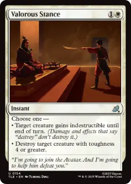 [154]【EN】【FOIL】勇敢な姿勢/Valorous Stance【TLE】[U][白]