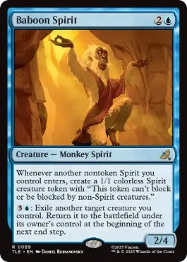 [089]【EN】【FOIL】ヒヒの精霊/Baboon Spirit【TLE】[R][青]