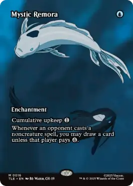 [016]【EN】【FOIL】■ボーダーレス■神秘的負荷/Mystic Remora【TLE】[M][青]