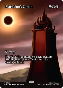 [022]【EN】【FOIL】■ボーダーレス■黒の太陽の頂点/Black Sun's Zenith【TLE】[M][黒]