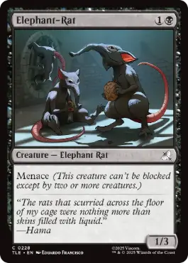 [228]【EN】【FOIL】ゾウネズミ/Elephant-Rat【TLE】[C][黒]