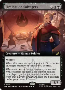 [188]【EN】【FOIL】■拡張アート■火の国の回収部隊/Fire Nation Salvagers【TLE】[R][黒]