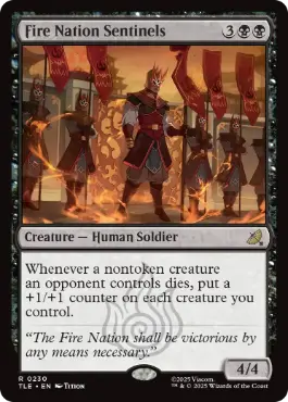 [230]【EN】【FOIL】火の国の哨兵/Fire Nation Sentinels【TLE】[R][黒]