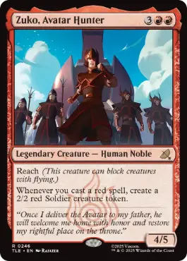 [246]【EN】【FOIL】アバターを狩る者、ズーコ/Zuko, Avatar Hunter【TLE】[R][赤]