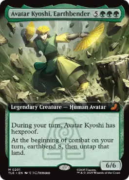 [201]【EN】【FOIL】■拡張アート■土のベンダー、アバター・キヨシ/Avatar Kyoshi, Earthbender【TLE】[M][緑]