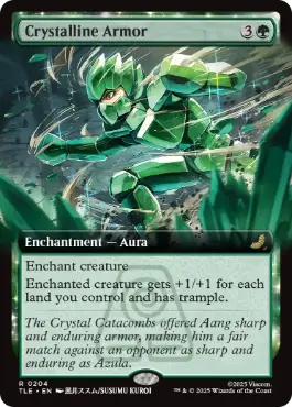 [204]【EN】【FOIL】■拡張アート■結晶の鎧/Crystalline Armor【TLE】[R][緑]