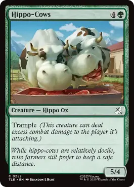 [252]【EN】【FOIL】カバウシ/Hippo-Cows【TLE】[C][緑]