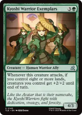 [140]【EN】【FOIL】模範たるキヨシの戦士/Kyoshi Warrior Exemplars【TLE】[U][緑]