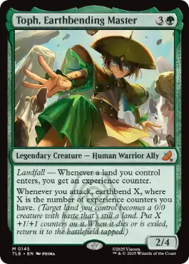 [145]【EN】【FOIL】土の技の達人、トフ/Toph, Earthbending Master【TLE】[M][緑]