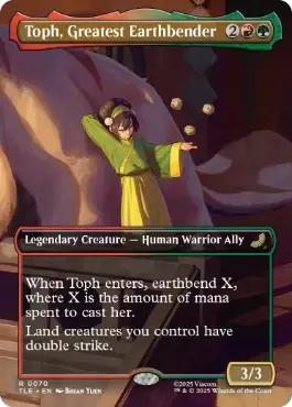 [070]【EN】【FOIL】■ボーダーレス■最強の土のベンダー、トフ/Toph, Greatest Earthbender【TLE】[R][多色]