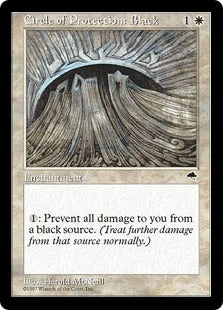 [008]【EN】黒の防御円/Circle of Protection: Black【TMP】[C][白]