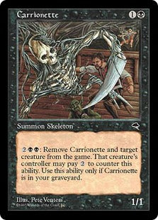 [111]【JP】操り骸骨人形/Carrionette【TMP】[R][黒]