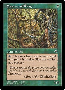 [256]【EN】スカイシュラウドのレインジャー/Skyshroud Ranger【TMP】[C][緑]