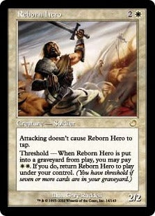 [014]【EN】【FOIL】生まれ変わった勇士/Reborn Hero【TOR】[R][白]