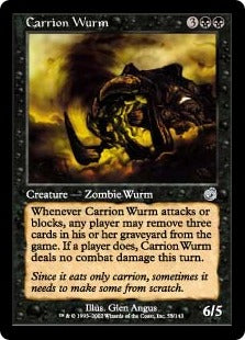 [055]【EN】【FOIL】屍肉ワーム/Carrion Wurm【TOR】[U][黒]