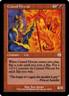 [094]【JP】【FOIL】狂った火猫/Crazed Firecat【TOR】[U][赤]