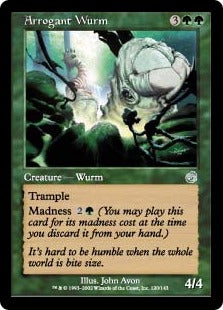 [120]【JP】【FOIL】尊大なワーム/Arrogant Wurm【TOR】[U][緑]