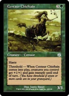[122]【JP】ケンタウルスの酋長/Centaur Chieftain【TOR】[U][緑]