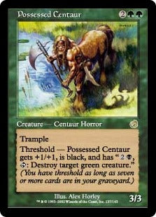 [137]【JP】【FOIL】取り憑かれたケンタウルス/Possessed Centaur【TOR】[R][緑]