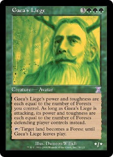 [078]【EN】【FOIL】■旧枠■大地のしもべ/Gaea's Liege【TSB】[R][緑]