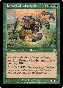 [082]【JP】■旧枠■クローサの雲掻き獣/Krosan Cloudscraper【TSB】[R][緑]