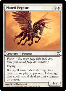 [034]【EN】【FOIL】板金鎧のペガサス/Plated Pegasus【TSP】[U][白]