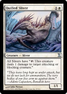 [037]【EN】【FOIL】羽軸スリヴァー/Quilled Sliver【TSP】[U][白]