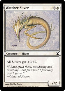 [045]【EN】【FOIL】監視スリヴァー/Watcher Sliver【TSP】[C][白]