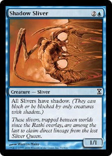 [076]【EN】【FOIL】陰影スリヴァー/Shadow Sliver【TSP】[C][青]