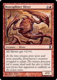 [149]【EN】【FOIL】断骨スリヴァー/Bonesplitter Sliver【TSP】[C][赤]