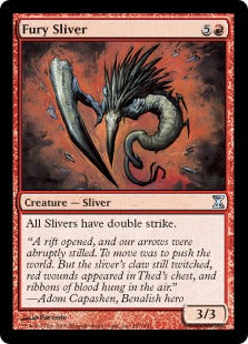 [157]【EN】【FOIL】憤怒スリヴァー/Fury Sliver【TSP】[U][赤]