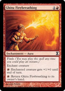 [158]【EN】【FOIL】ギトゥの火炎噴射/Ghitu Firebreathing【TSP】[C][赤]