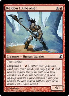 [167]【EN】【FOIL】ケルドの矛槍兵/Keldon Halberdier【TSP】[C][赤]