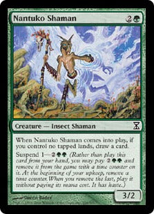 [208]【EN】【FOIL】ナントゥーコのシャーマン/Nantuko Shaman【TSP】[C][緑]